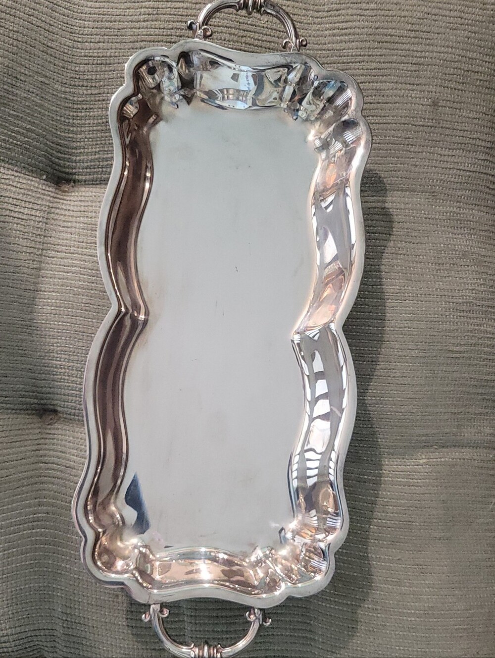 Vintage Silverplated Footed Tray